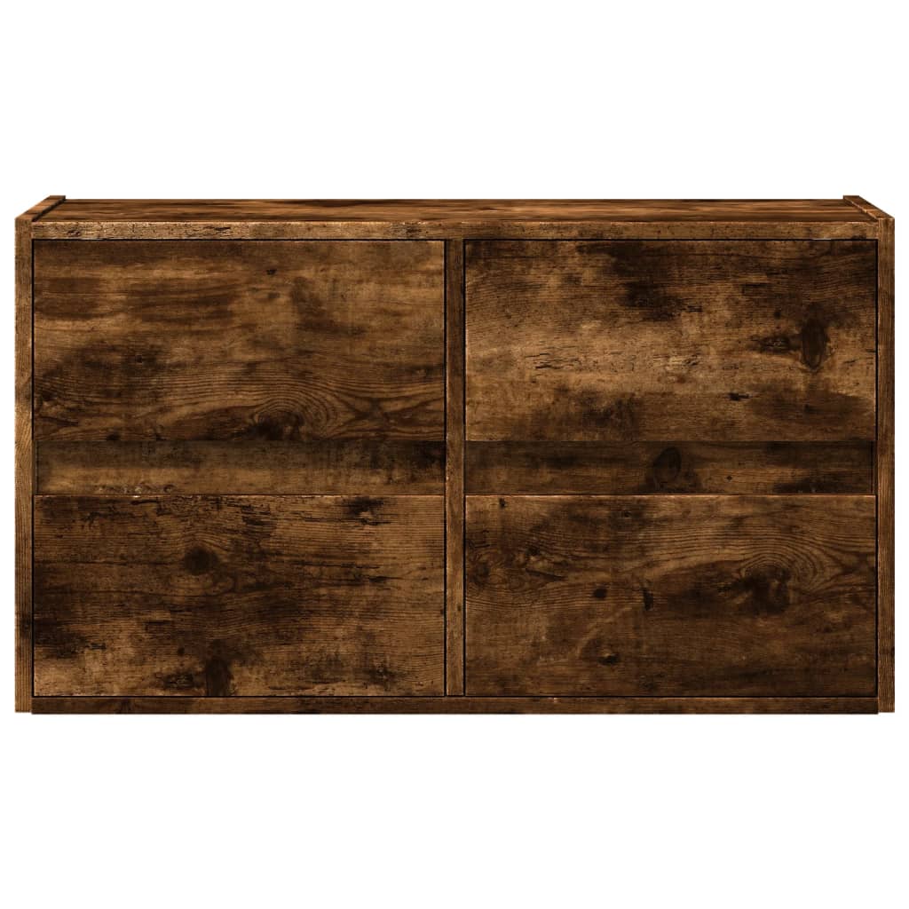 TV-Møbel Røkt EikTV-benk med LED 80x31x45 cm