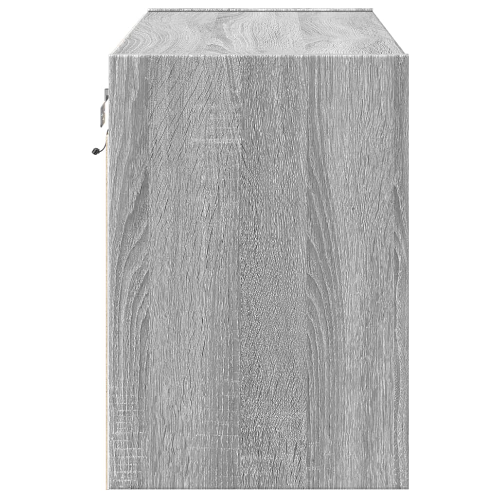TV-Møbel Sonoma Grå TV-benk med LED 80x31x45 cm