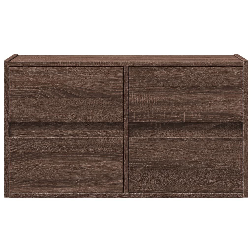 TV-Møbel Brun Eik TV-benk med LED 80x31x45 cm