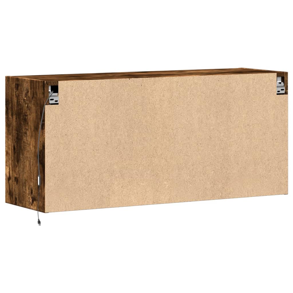 TV-Møbel Røkt EikTV-benk med LED 100x31x45 cm