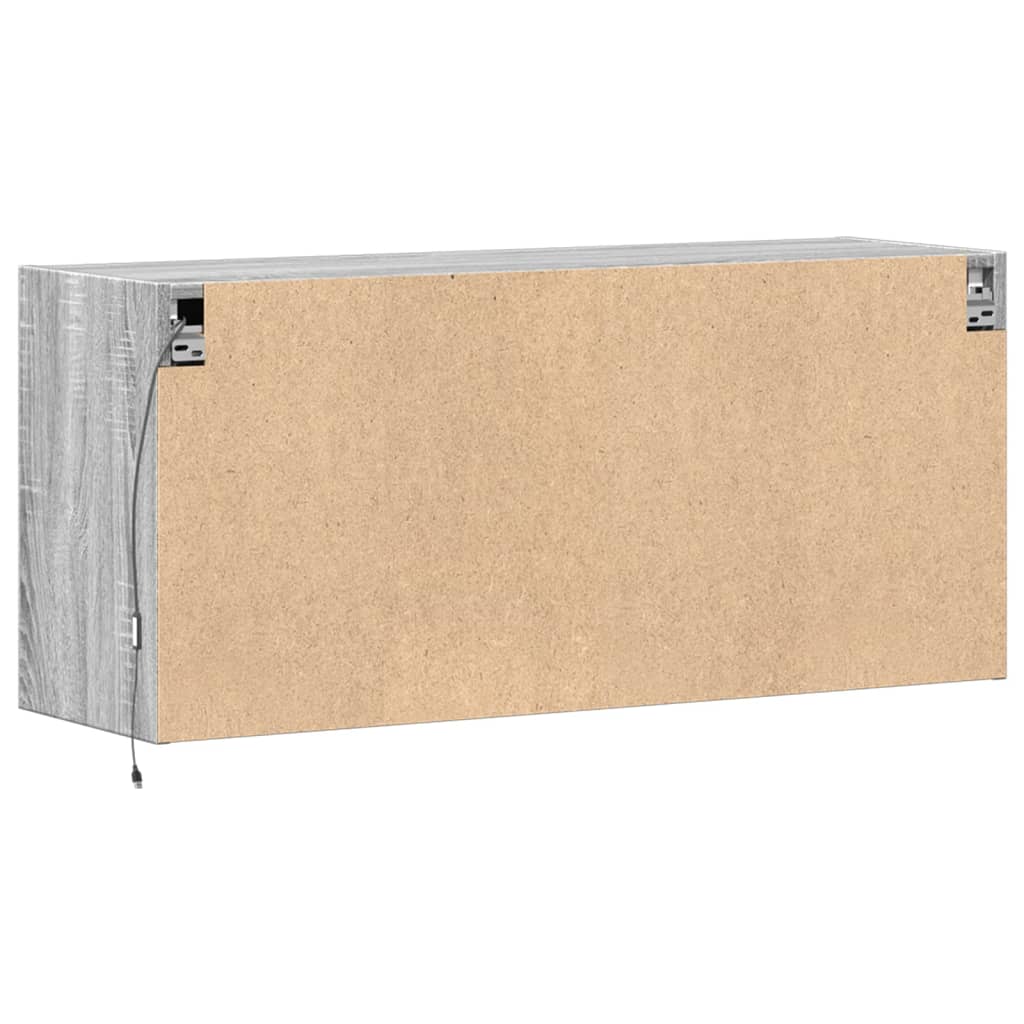 TV-Møbel Sonoma Grå Vegghengt TV-benk med LED 100x31x45 cm