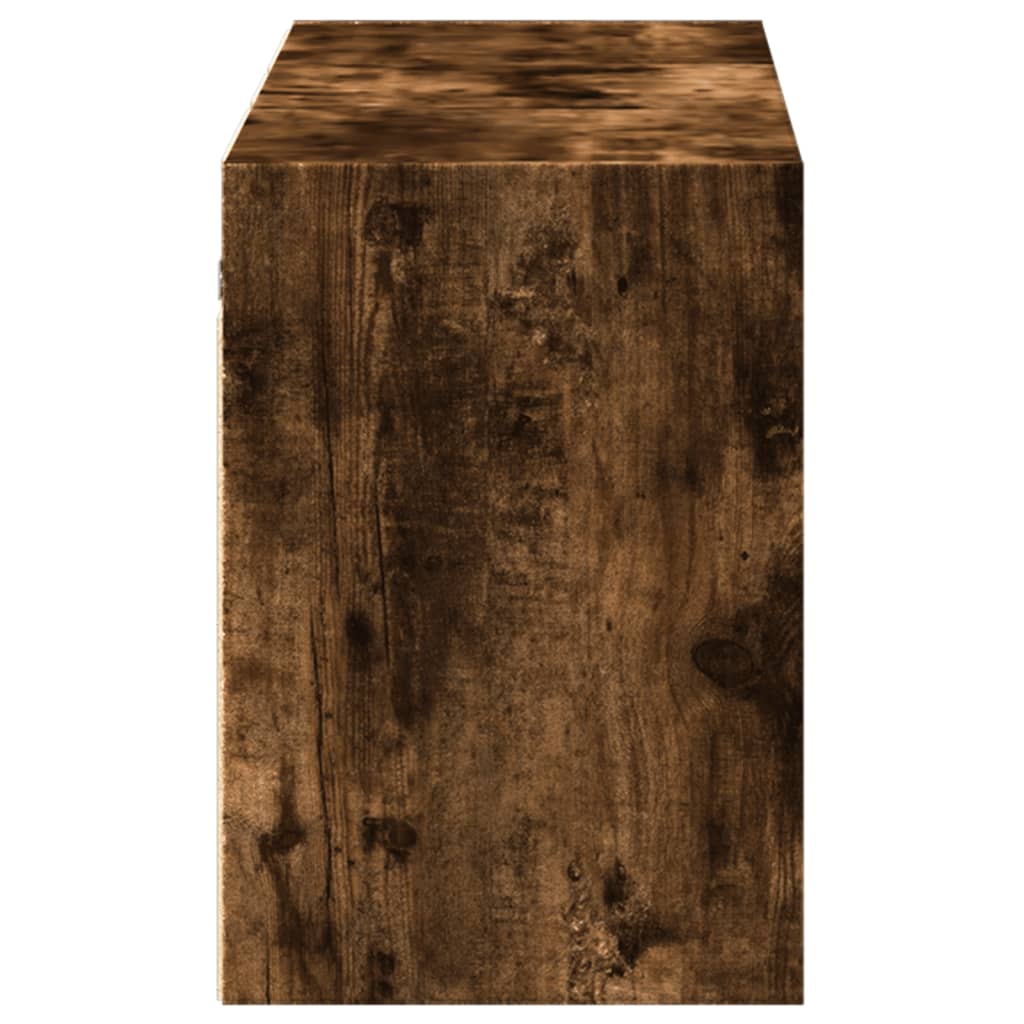 TV-Møbel Røkt Eik Vegghengt TV-benk med LED 130x31x45 cm