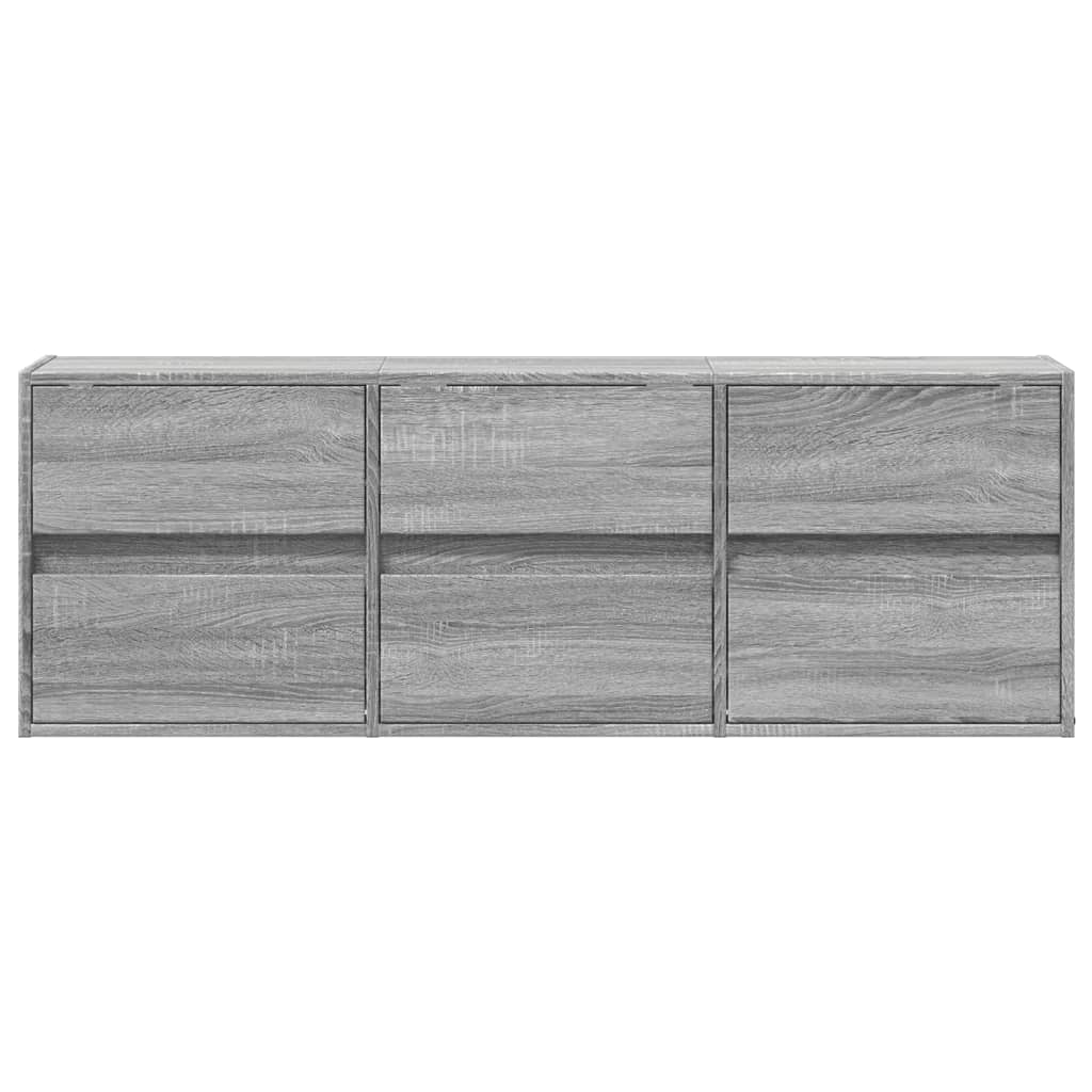 TV-Møbel Sonoma Grå TV-benk med LED 130x31x45 cm