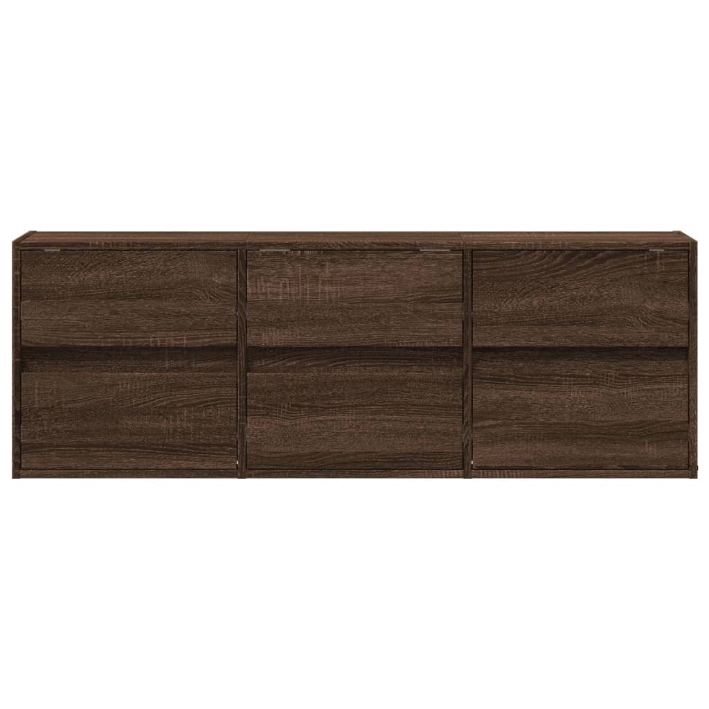 TV-Møbel Brun Eik TV-benk med LED 130x31x45 cm