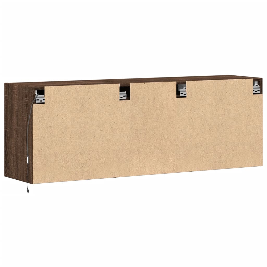 TV-Møbel Brun Eik TV-benk med LED 130x31x45 cm