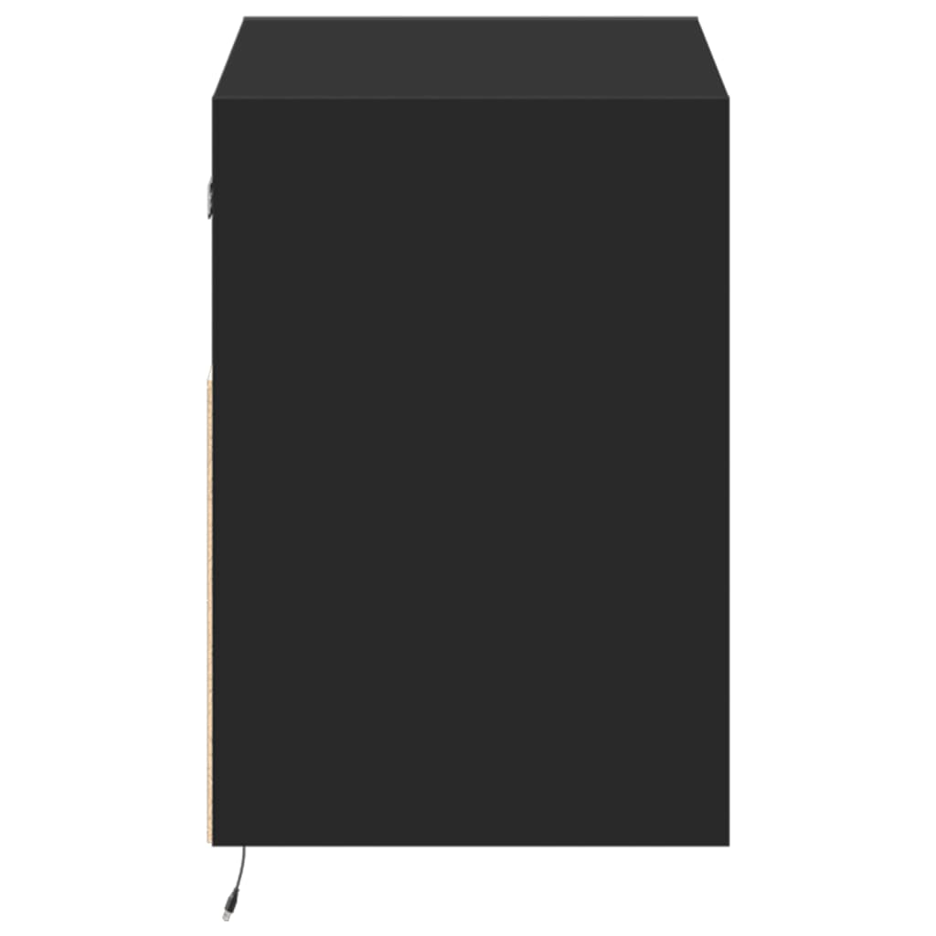 TV-Møbel Svart Tv-benk med LED 80x31x45 cm