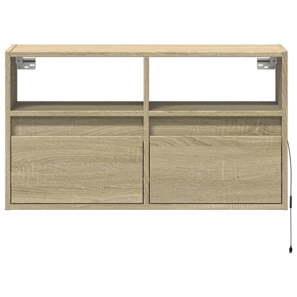TV-Møbel Sonoma Eik Tv-benk med LED 80x31x45 cm