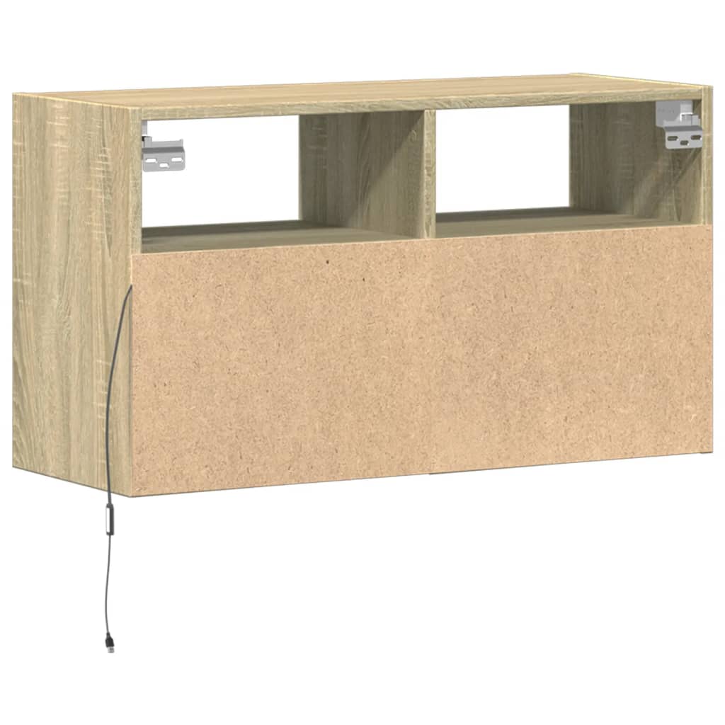 TV-Møbel Sonoma Eik Tv-benk med LED 80x31x45 cm