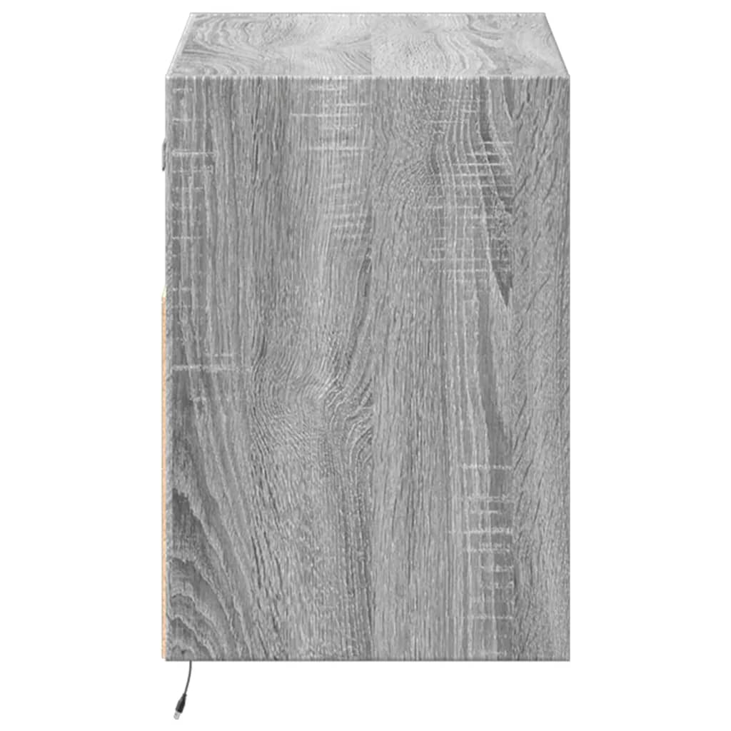 TV-Møbel Sonoma Grå Tv-benk med LED 80x31x45 cm