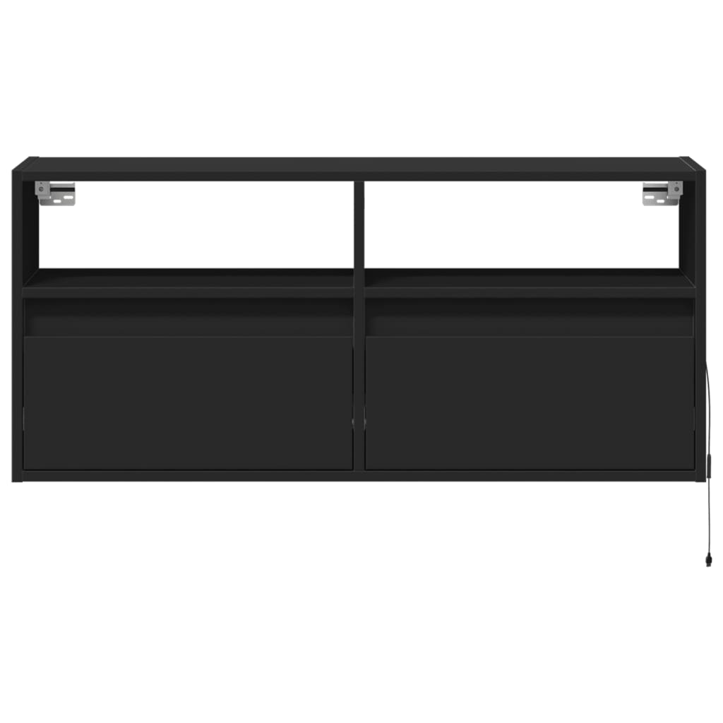 TV-Møbel Svart TV-benk med LED 100x31x45 cm