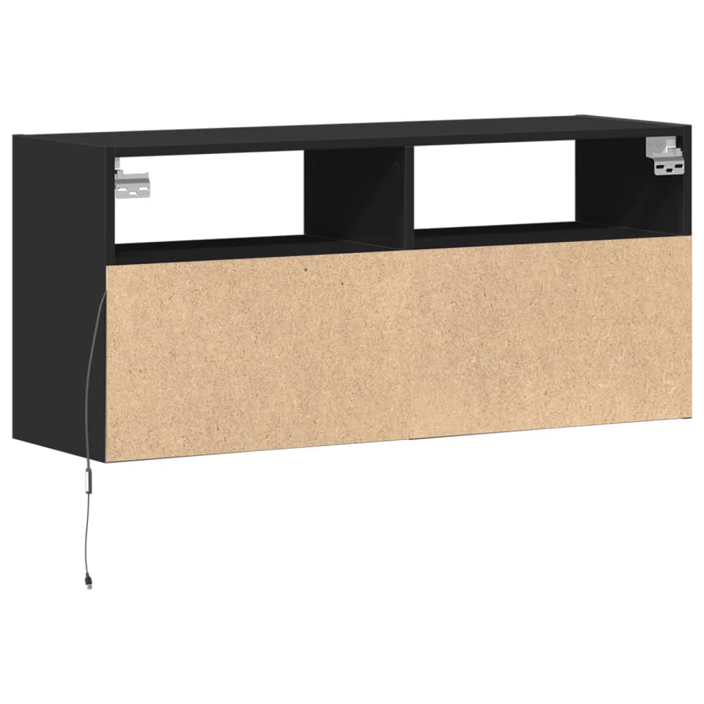 TV-Møbel Svart TV-benk med LED 100x31x45 cm