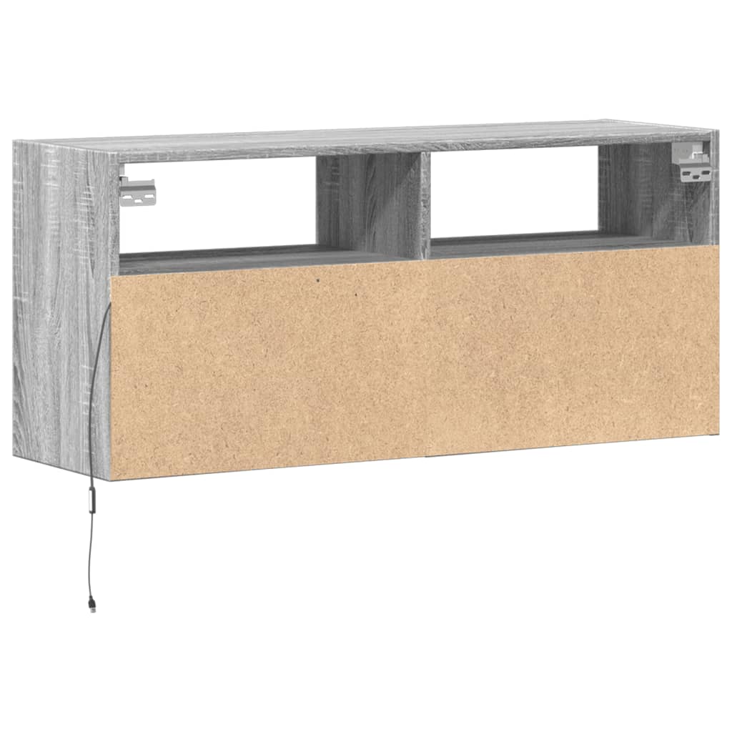 TV-Møbel Sonoma Grå TV-benk med LED 100x31x45 cm