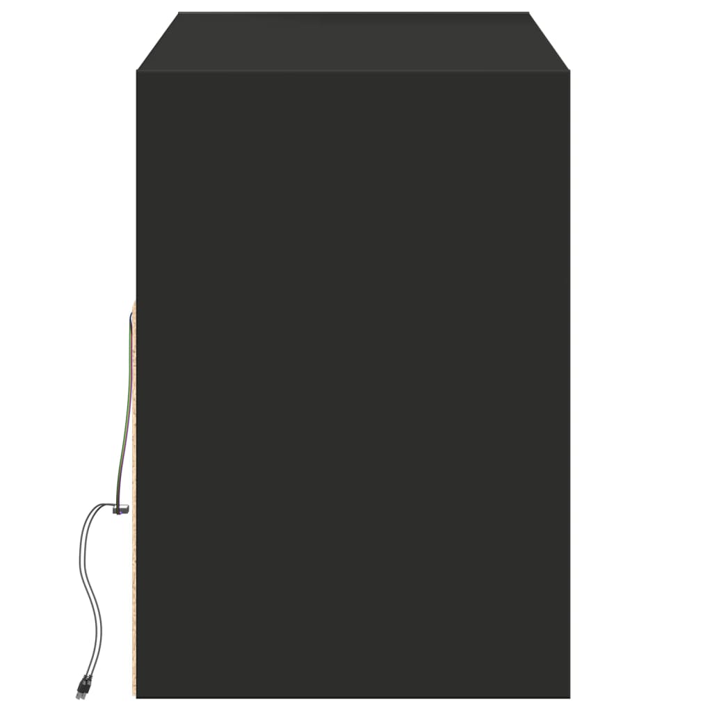 TV-Møbel Svart TV-benk med LED 130x31x45 cm