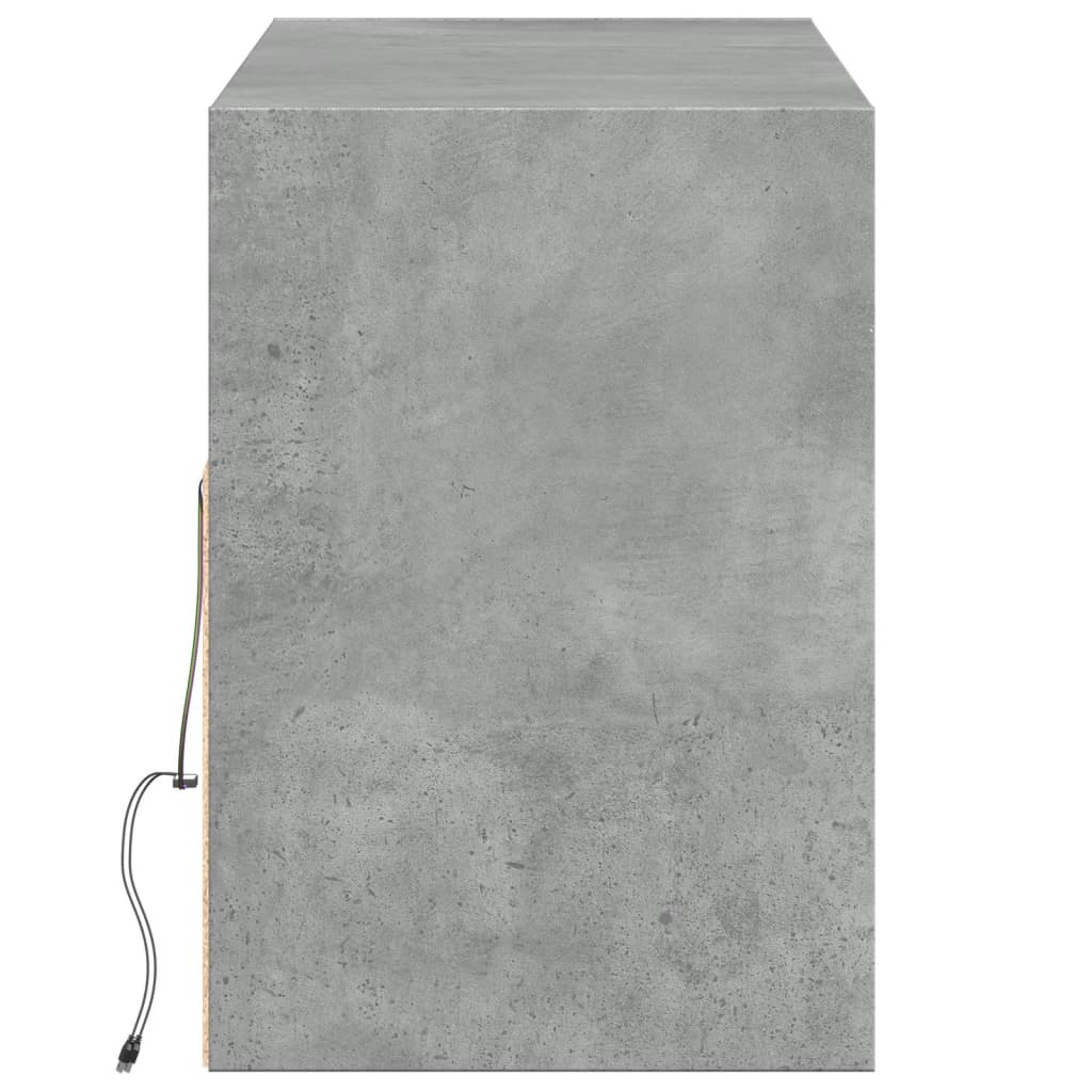 TV-Møbel Betonggrå LED-lys 130x31x45 cm