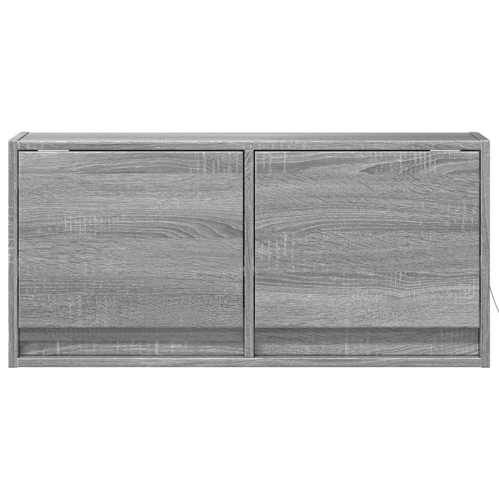 TV-Møbel Sonoma Grå Tv-benk med LED 80x31x35 cm