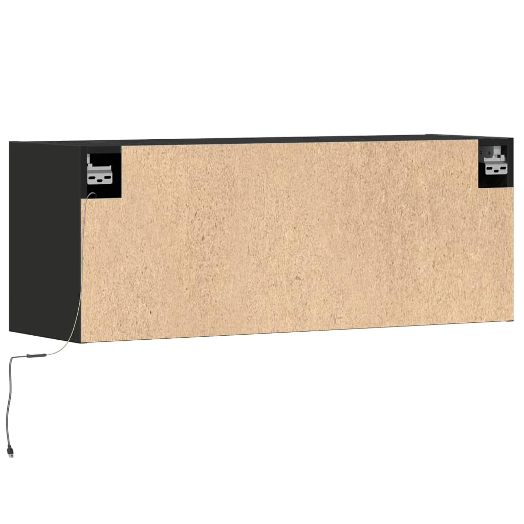 TV-Møbel Svart TV-benk med LED 100x31x35 cm