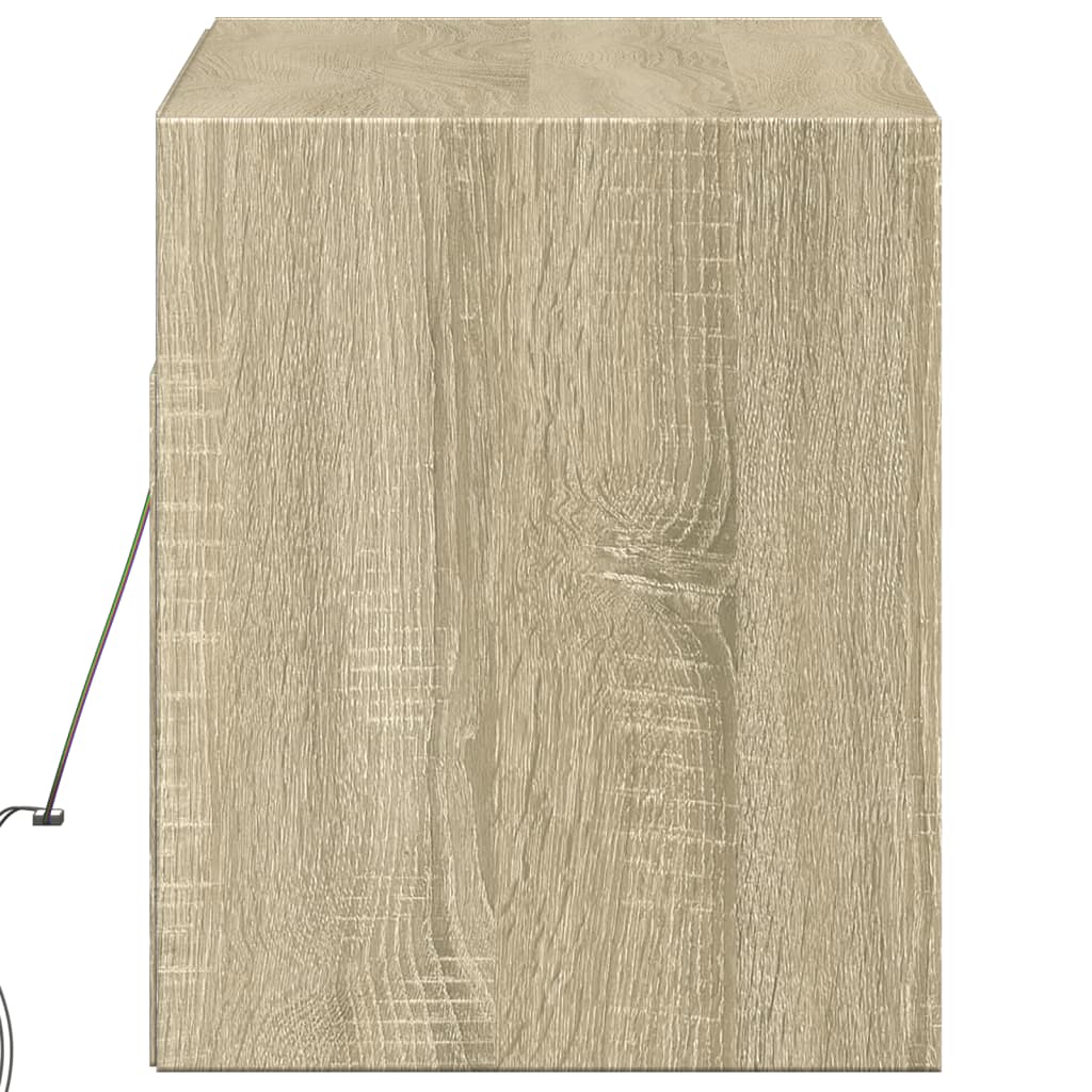 TV-Møbel Sonoma Eik Tv-benk med LED 100x31x35 cm