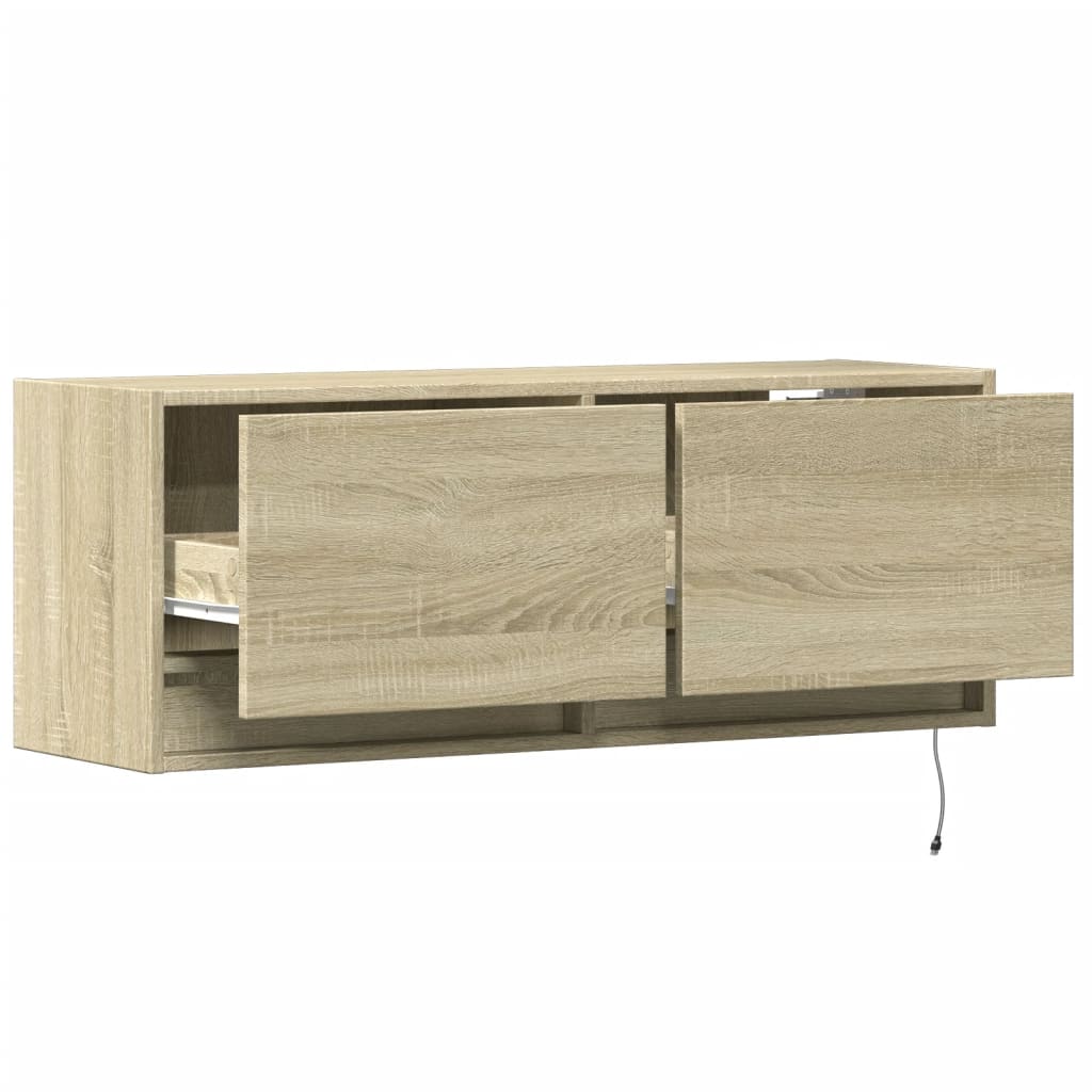 TV-Møbel Sonoma Eik Tv-benk med LED 100x31x35 cm