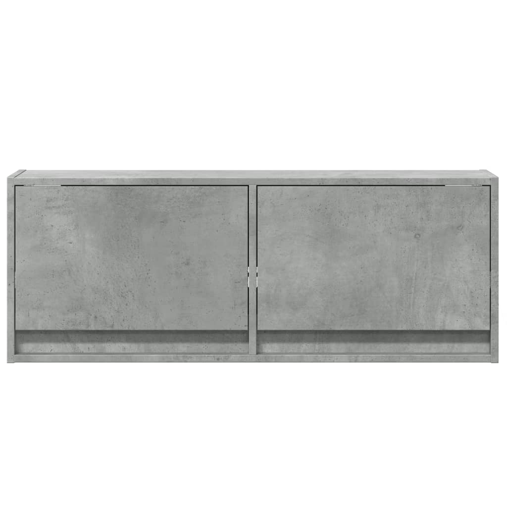 TV-Møbel Betonggrå Tv-benk med LED-lys 100x31x35 cm