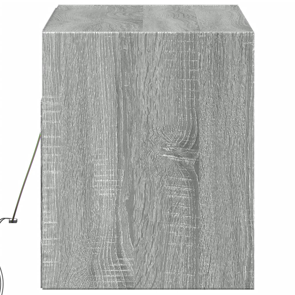 TV-Møbel Sonoma Grå TV-benk med LED 100x31x35 cm