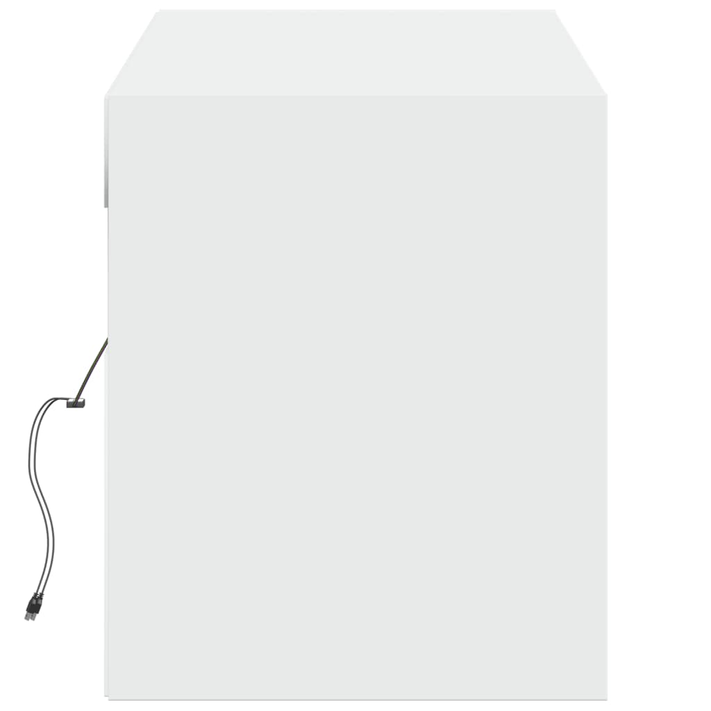 TV-Møbel Hvit TV-benk med LED 140x31x38 cm