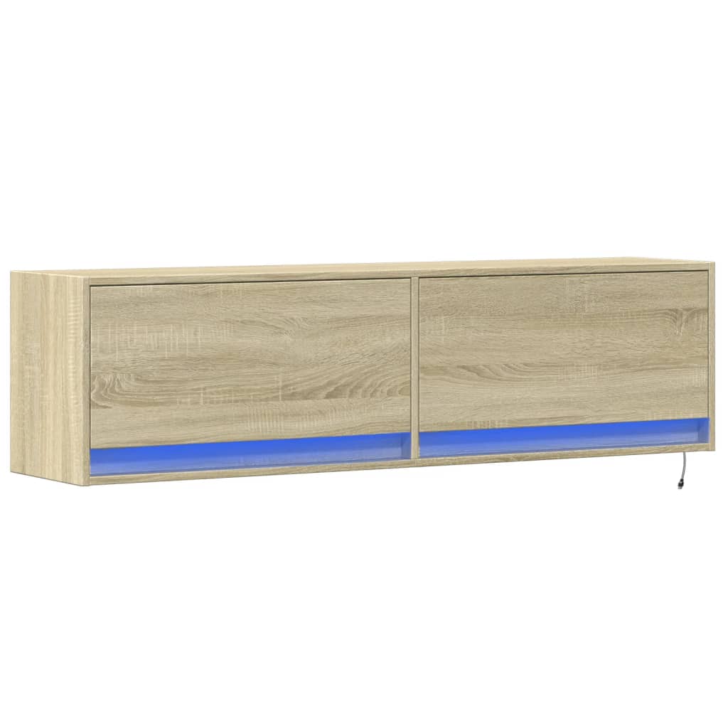 TV-Møbel Sonoma Eik TV-benk med LED 140x31x38 cm