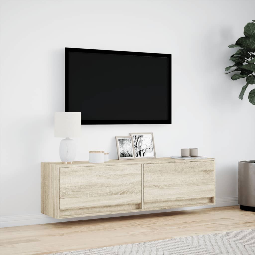 TV-Møbel Sonoma Eik TV-benk med LED 140x31x38 cm
