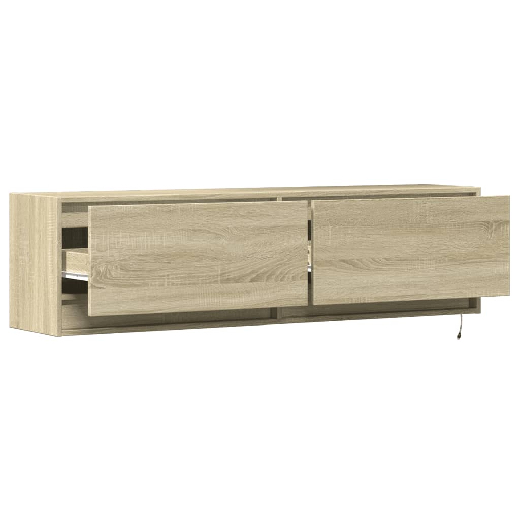 TV-Møbel Sonoma Eik TV-benk med LED 140x31x38 cm