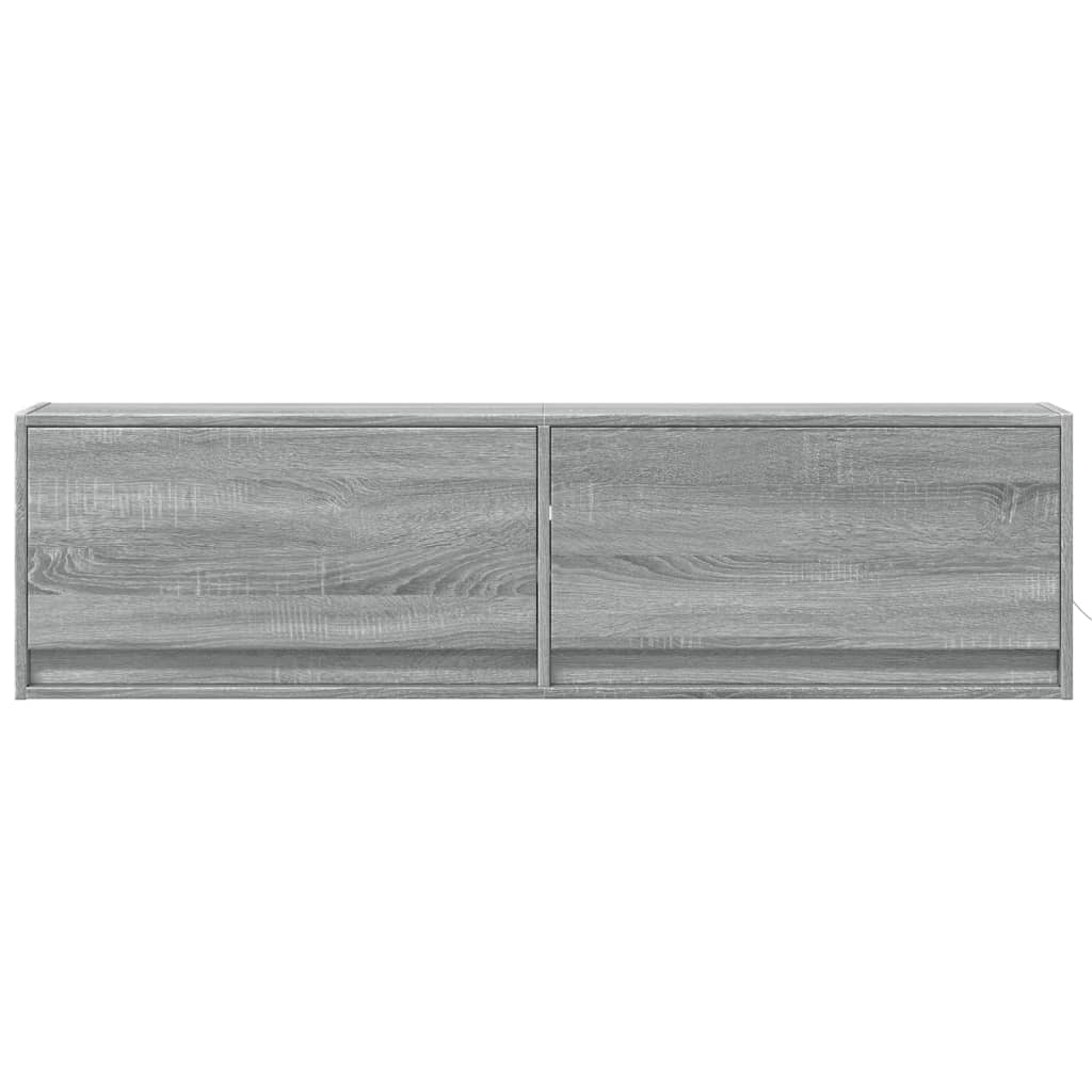 TV-Møbel Sonoma Grå TV-benk med LED 140x31x38 cm