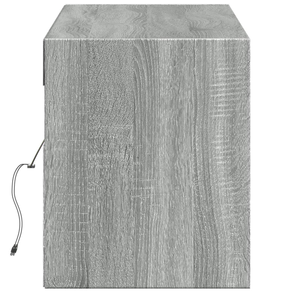 TV-Møbel Sonoma Grå TV-benk med LED 140x31x38 cm