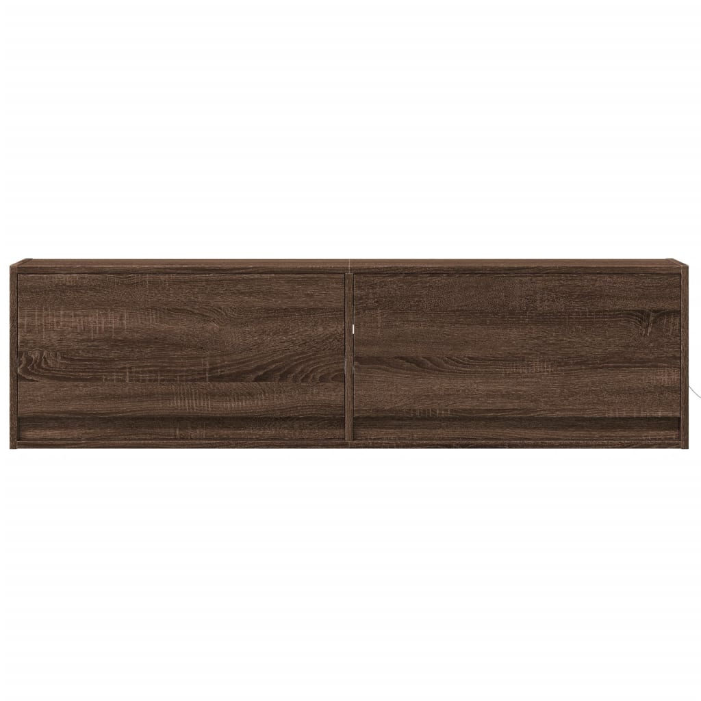 TV-Møbel Brun Eik TV-benk med LED 140x31x38 cm