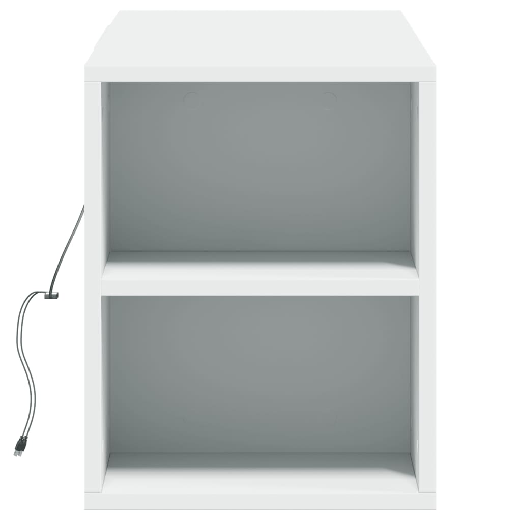 TV-Møbel Hvit TV-benk med LED 135x31x39,5 cm