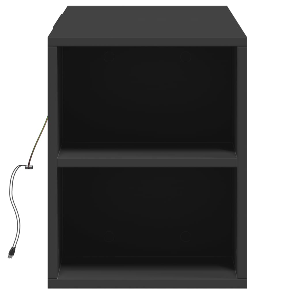 TV-Møbel Svart TV-benk med LED 135x31x39,5 cm
