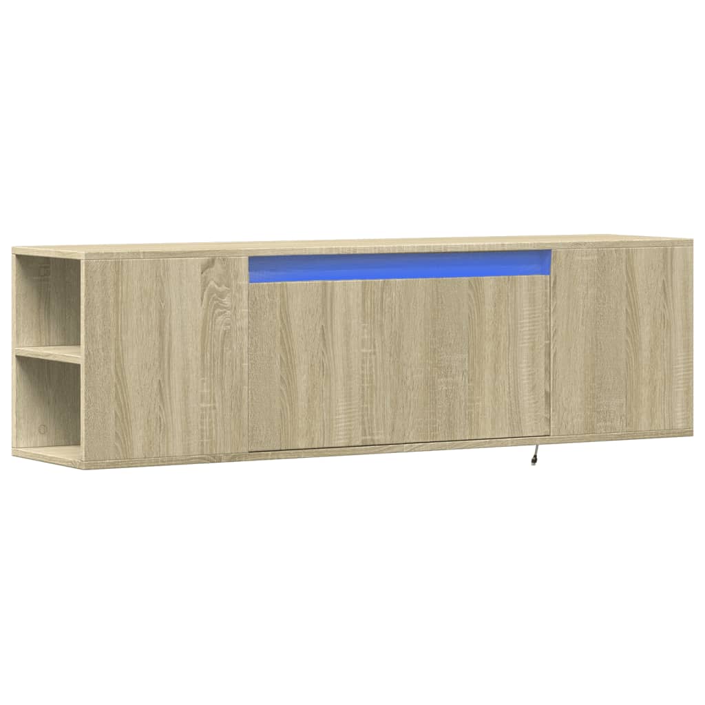 TV-Møbel Sonoma Eik TV-benk med LED 135x31x39,5 cm