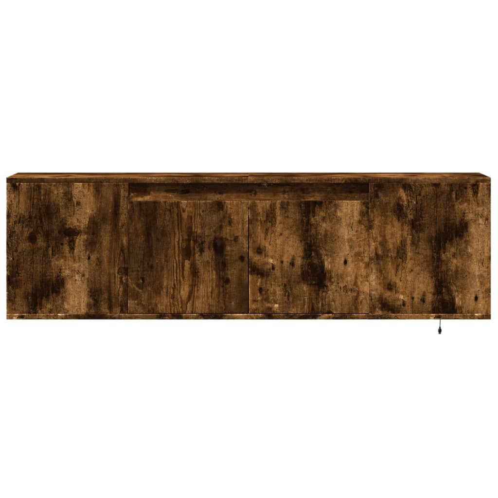 TV-Møbel Røkt EikTV-benk med LED 135x31x39,5 cm