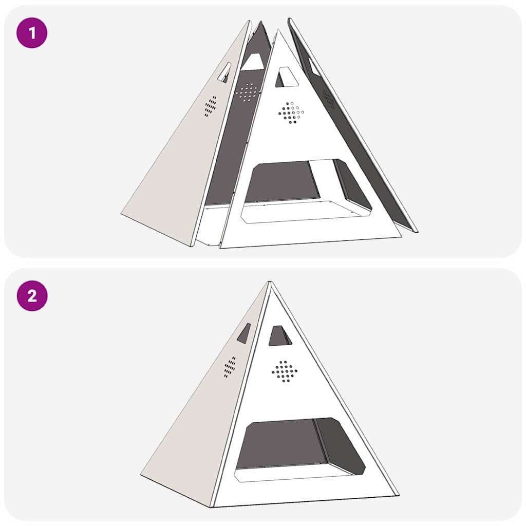 Peisen Pyramid Svart 50x50x51 cm Stål