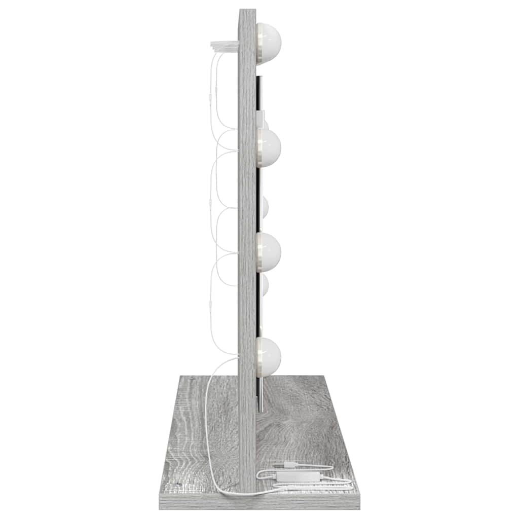 Sminkespeil Grå Sonoma MDF, Glass 60 x 45 x 18 cm Sminkespeil