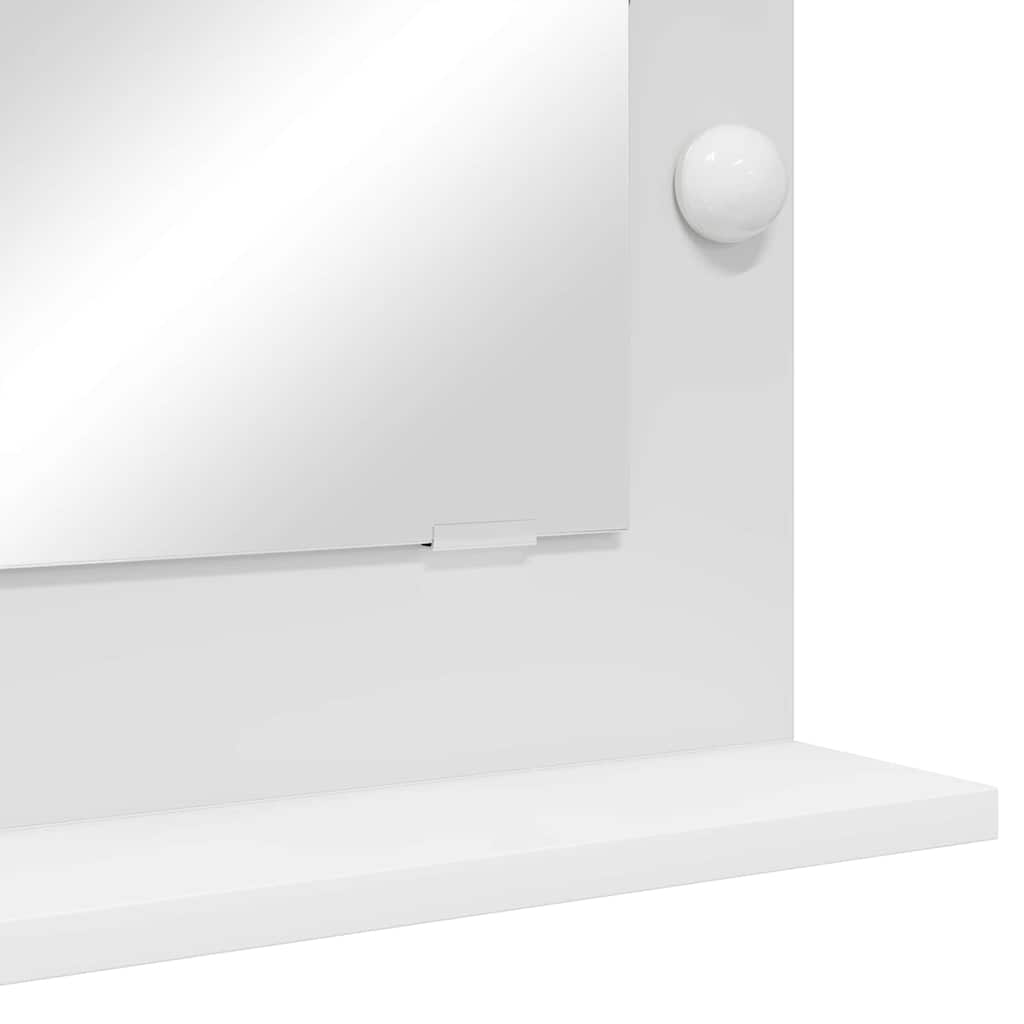 Sminkespeil med LED-lamper Hvit 70x50x18 cm