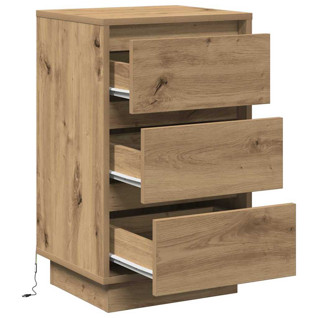 Nattbord Sengbord Artisan Eik med LED 39x34.5x65 cm