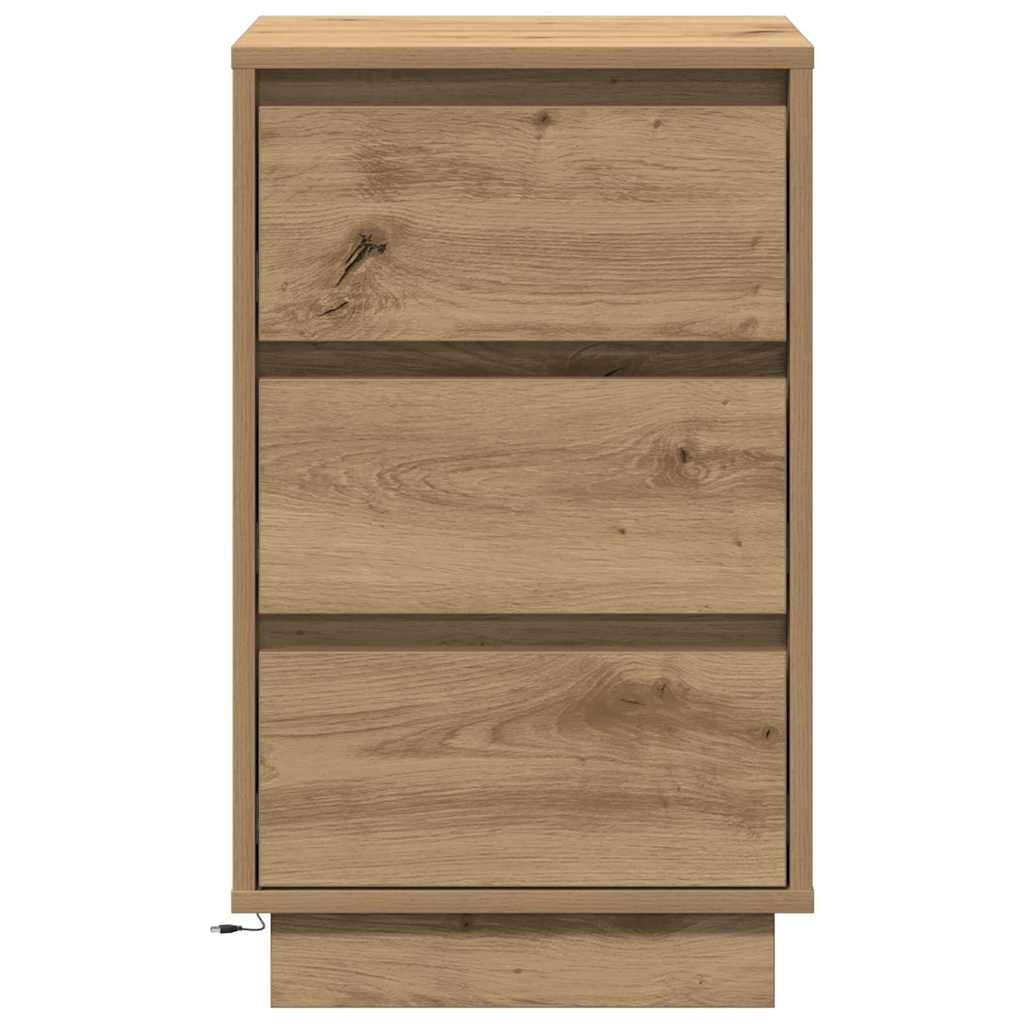 Nattbord Sengbord Artisan Eik med LED 39x34.5x65 cm