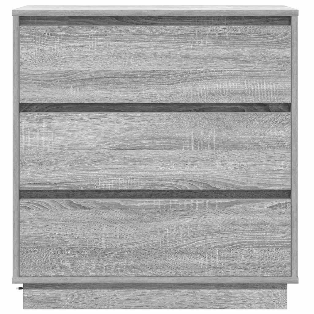Nattbord Sengbord Sonoma Grå LED 71x34,5x75 cm