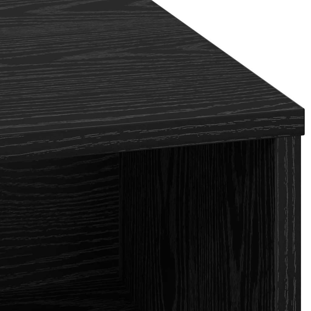 Skjenk Svart Eik med LED 71x34,5x75 cm