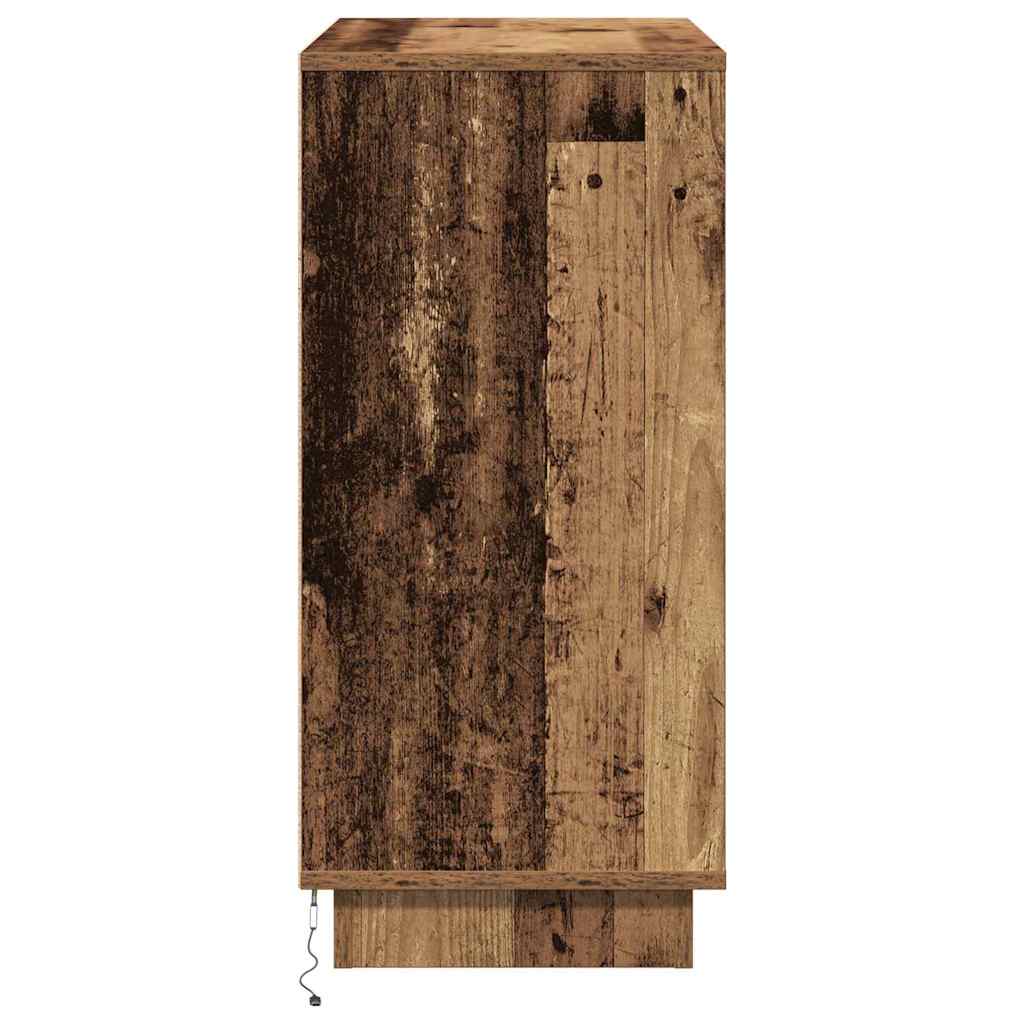 Skjenk Gammelt Tre med LED 71x34,5x75 cm