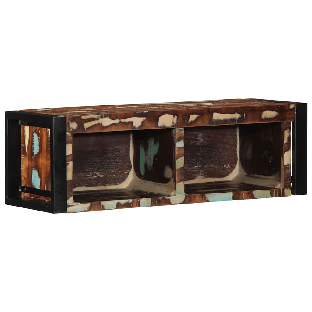 TV-Møbel Tre Tv-benk flerfarget 80x30x25 cm gjenvunnet heltre