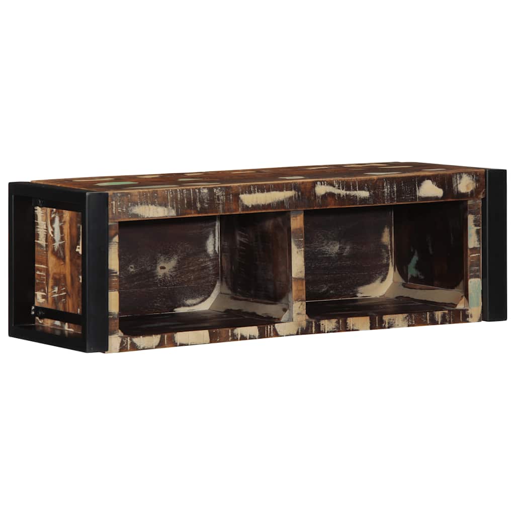 TV-Møbel Tre Tv-benk flerfarget 80x30x25 cm gjenvunnet heltre