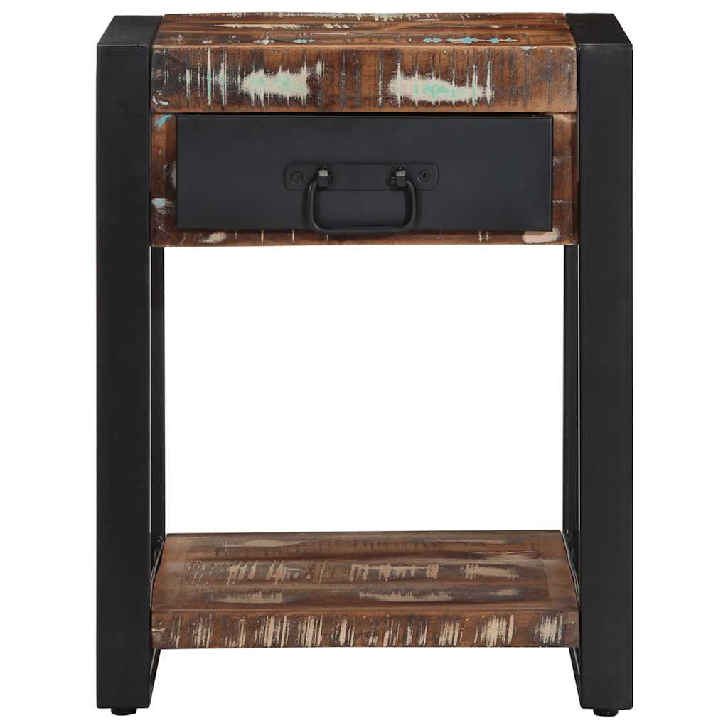 Sidebord Tre flerfarget 40x40x50 cm gjenvunnet heltre