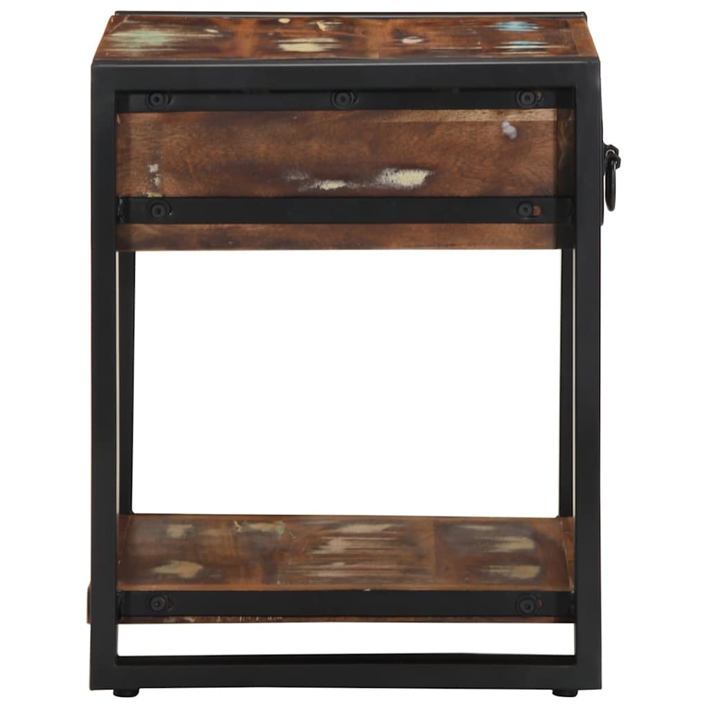 Sidebord Tre flerfarget 40x40x50 cm gjenvunnet heltre