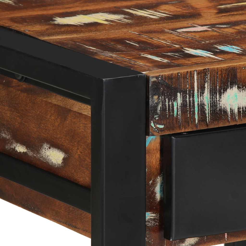 Sidebord Tre flerfarget 40x40x50 cm gjenvunnet heltre