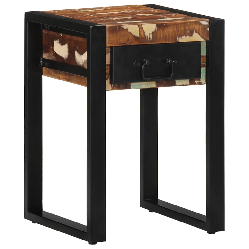 Sidebord Tre flerfarget 35x35x50 cm gjenvunnet heltre