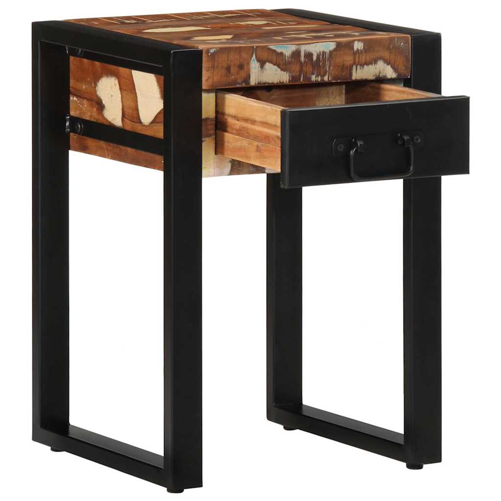 Sidebord Tre flerfarget 35x35x50 cm gjenvunnet heltre